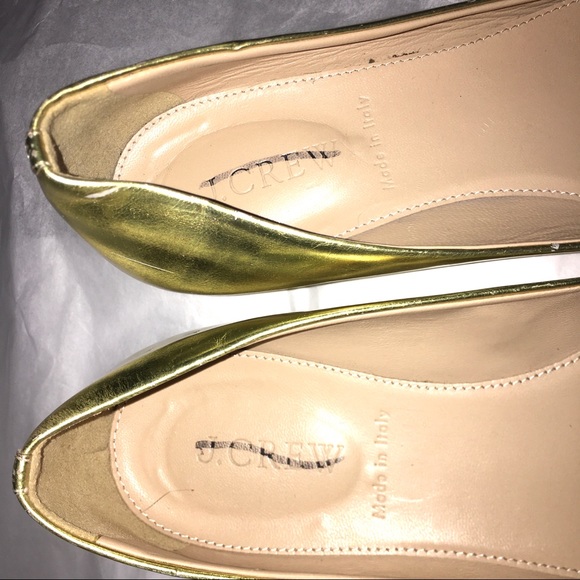 J. Crew Metallic Gold Janey Ballet Flats - Picture 6 of 7